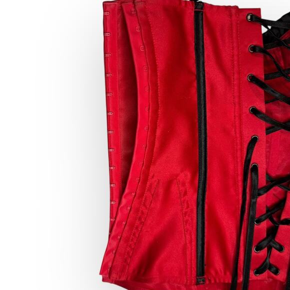 Vintage Red Beaded Corset Small - Picture 7 of 12